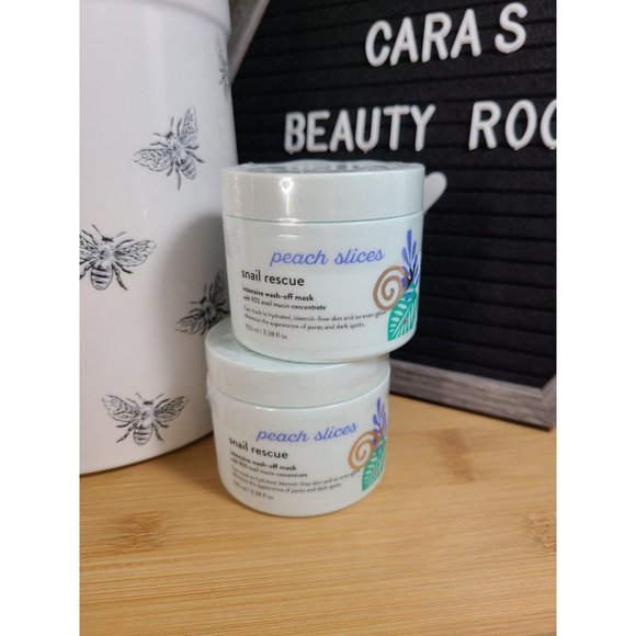 2 x Peach Slices Snail Rescue Intensive Wash-Off Mask - Picture 1 of 2
